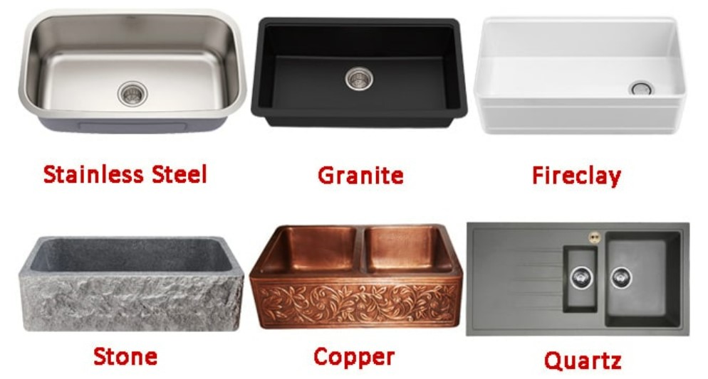 kitchen sink materials pros and cons
